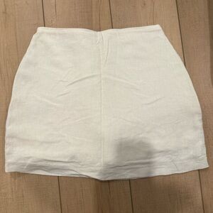 Abercrombie & Fitch White Linen Skort
